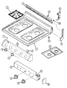 05 - Top Assembly parts for Admiral Range G3267XRW-M from AppliancePartsPros.com