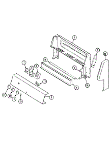 02 - Control Panel parts for Maytag Range G3510PRW from AppliancePartsPros.com
