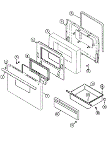 03 - Door / Drawer parts for Maytag Range G3521WRV-4 from AppliancePartsPros.com
