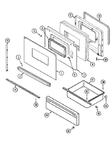 03 - Door / Drawer (G3621xr) parts for Maytag Range G3621XRW-3 from AppliancePartsPros.com