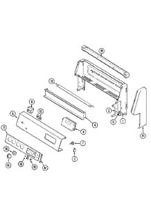 02 - Control Panel parts for Maytag Range G3868XRW from AppliancePartsPros.com