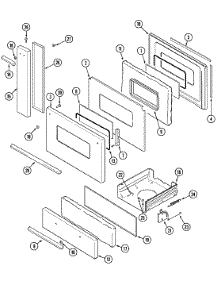03 - Door / Drawer parts for Admiral Range G4231WRA-4 from AppliancePartsPros.com