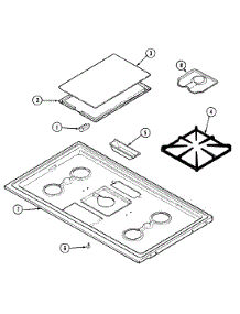 06 - Top Assembly parts for Admiral Range G4231WRA-4 from AppliancePartsPros.com