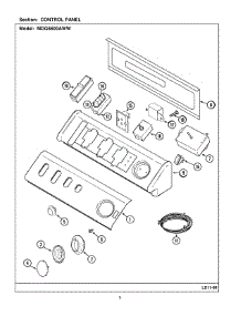 01 - Control Panel parts for Maytag Dryer MDG8600AWW from AppliancePartsPros.com