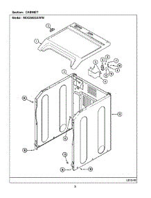 02 - Cabinet parts for Maytag Dryer MDG8600AWW from AppliancePartsPros.com