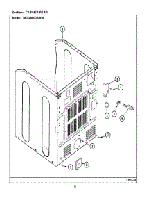 03 - Cabinet-Rear parts for Maytag Dryer MDG8600AWW from AppliancePartsPros.com