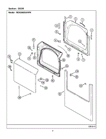 04 - Door parts for Maytag Dryer MDG8600AWW from AppliancePartsPros.com
