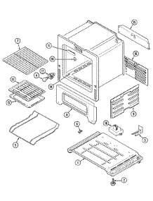 05 - Oven / Base parts for Admiral Range GA31713WAW from AppliancePartsPros.com
