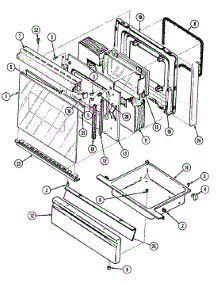 03 - Door / Drawer parts for Admiral Range GA3478XUWX from AppliancePartsPros.com