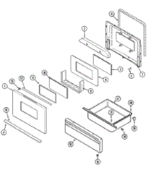 03 - Door / Drawer parts for Admiral Range GA3531WUV from AppliancePartsPros.com