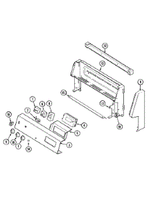 02 - Control Panel parts for Admiral Range GA3631XUWG from AppliancePartsPros.com