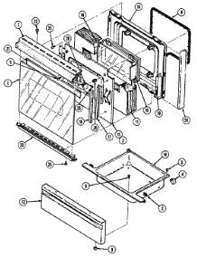 03 - Door / Drawer parts for Maytag Range GA3872XUW from AppliancePartsPros.com