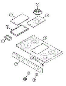06 - Top Assembly parts for Admiral Range GA4251WTW from AppliancePartsPros.com