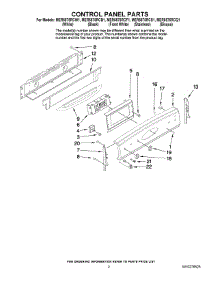 02 - Control Panel Parts parts for Maytag Range MER5875RCW1 from AppliancePartsPros.com