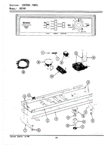 04 - Control Panel parts for Maytag Washer GA8340 from AppliancePartsPros.com