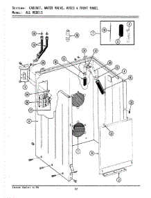 02 - Cabinet, Water Valve, Hoses & Frnt Panel parts for Maytag Washer GA8440 from AppliancePartsPros.com