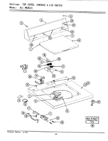 06 - Top Cover, Console & Lid Switch parts for Maytag Washer GA9600 from AppliancePartsPros.com