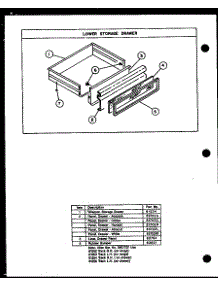 05 - Lower Storage Drawer parts for Amana Range GAK26TC from AppliancePartsPros.com