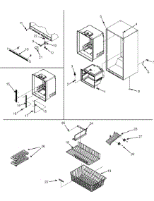 07 - Interior Cabinet & Freezer Shelves parts for Admiral Refrigerator GB1924PEKW from AppliancePartsPros.com