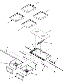 10 - Shelves & Crisper Assembly parts for Admiral Refrigerator GB2225PEKW from AppliancePartsPros.com