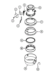 02 - Front View parts for Jenn-Air Disposer GB60 from AppliancePartsPros.com
