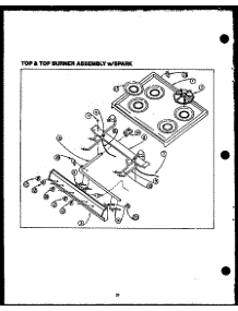 06 - Top And Top Burner Assy With Spark parts for Amana Range GBK26EB from AppliancePartsPros.com