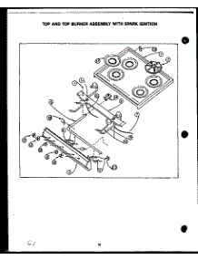 08 - Top & Top Burner Assy With Spark Ign parts for Amana Range GBK39AA from AppliancePartsPros.com