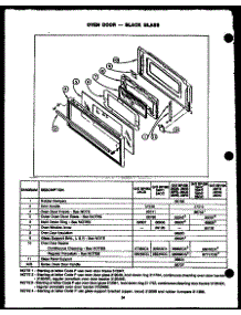 04 - Oven Door - Blackglass parts for Amana Range GBP26AB from AppliancePartsPros.com