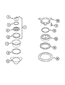 03 - Sink Flange parts for Jenn-Air Disposer GC100 from AppliancePartsPros.com