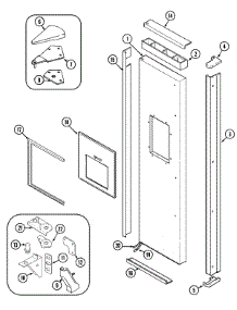 03 - Freezer Outer Door parts for Admiral Refrigerator GC20B8C3EB from AppliancePartsPros.com