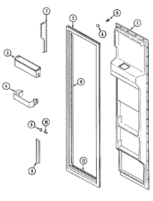 02 - Freezer Inner Door parts for Admiral Refrigerator GC20B8C3EV from AppliancePartsPros.com