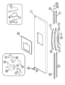 03 - Freezer Outer Door parts for Admiral Refrigerator GC20C7C3EB from AppliancePartsPros.com