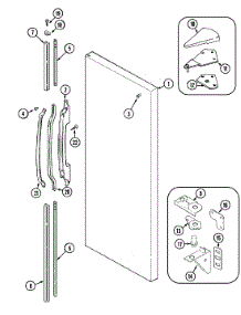 06 - Fresh Food Outer Door parts for Admiral Refrigerator GC20C7C3EB from AppliancePartsPros.com