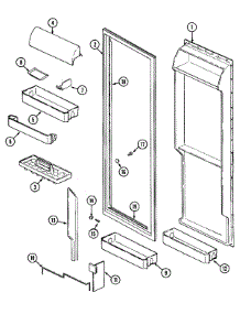 05 - Fresh Food Inner Door parts for Admiral Refrigerator GC20C8C3EV from AppliancePartsPros.com