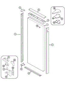 06 - Fresh Food Outer Door parts for Admiral Refrigerator GC20C8C3EV from AppliancePartsPros.com