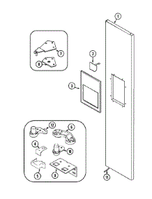06 - Freezer Outer Door parts for Admiral Refrigerator GC2220DEGB from AppliancePartsPros.com