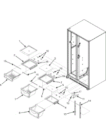 04 - Crisper Assembly parts for Admiral Refrigerator GC2224GEKW from AppliancePartsPros.com
