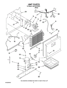 03 - Unit Parts parts for Maytag Freezer AQF2013TEW03 from AppliancePartsPros.com