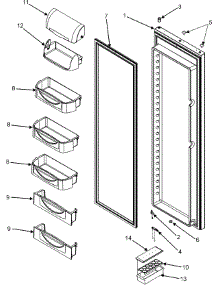 13 - Refrigerator Door parts for Admiral Refrigerator GC2225PEKB from AppliancePartsPros.com