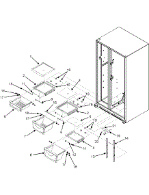 04 - Crisper Assembly parts for Admiral Refrigerator GC2225PEKS from AppliancePartsPros.com