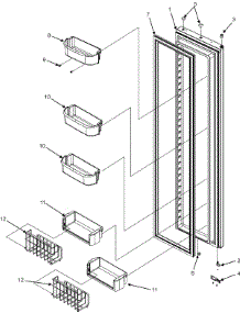 08 - Freezer Door parts for Admiral Refrigerator GC2225PEKS from AppliancePartsPros.com