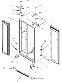 11 - Hinges & Toe Grille parts for Admiral Refrigerator GC2225PEKS from AppliancePartsPros.com