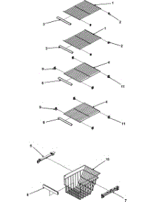 09 - Freezer Shelves parts for Admiral Refrigerator GC2225PEKS / GC2225PEKS0 from AppliancePartsPros.com