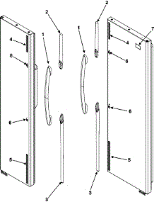 10 - Handles (Gc2225pekb / W) parts for Admiral Refrigerator GC2225PEKW from AppliancePartsPros.com