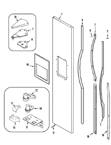 06 - Freezer Outer Door parts for Admiral Refrigerator GC2227CDFB from AppliancePartsPros.com
