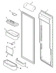 07 - Fresh Food Inner Door parts for Admiral Refrigerator GC2227CDFW from AppliancePartsPros.com