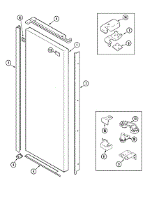 08 - Fresh Food Outer Door parts for Admiral Refrigerator GC2227EED3 from AppliancePartsPros.com