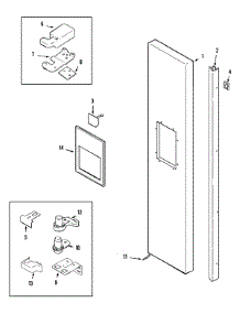 06 - Freezer Outer Door parts for Admiral Refrigerator GC2227GEH1 from AppliancePartsPros.com