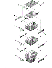 10 - Freezer Shelves (Gc2227hek3 / 5 / 9) parts for Admiral Refrigerator GC2227HEK9 from AppliancePartsPros.com