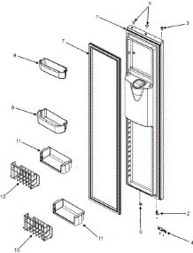 09 - Freezer Door (Gc2227hekb / S / W) parts for Admiral Refrigerator GC2227HEKW from AppliancePartsPros.com